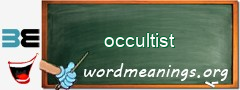 WordMeaning blackboard for occultist